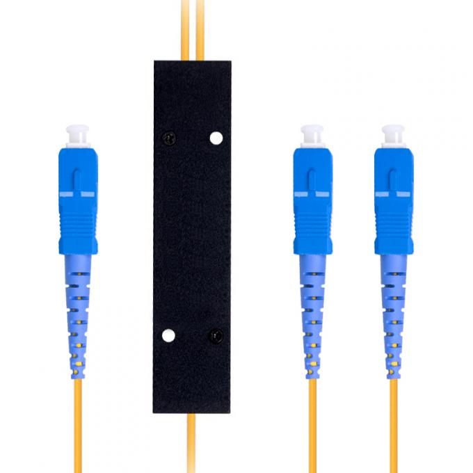 Подгонянный тип Splitter отрезка провода телекоммуникаций FTTH стекловолокна PLC SC UPC 1X2